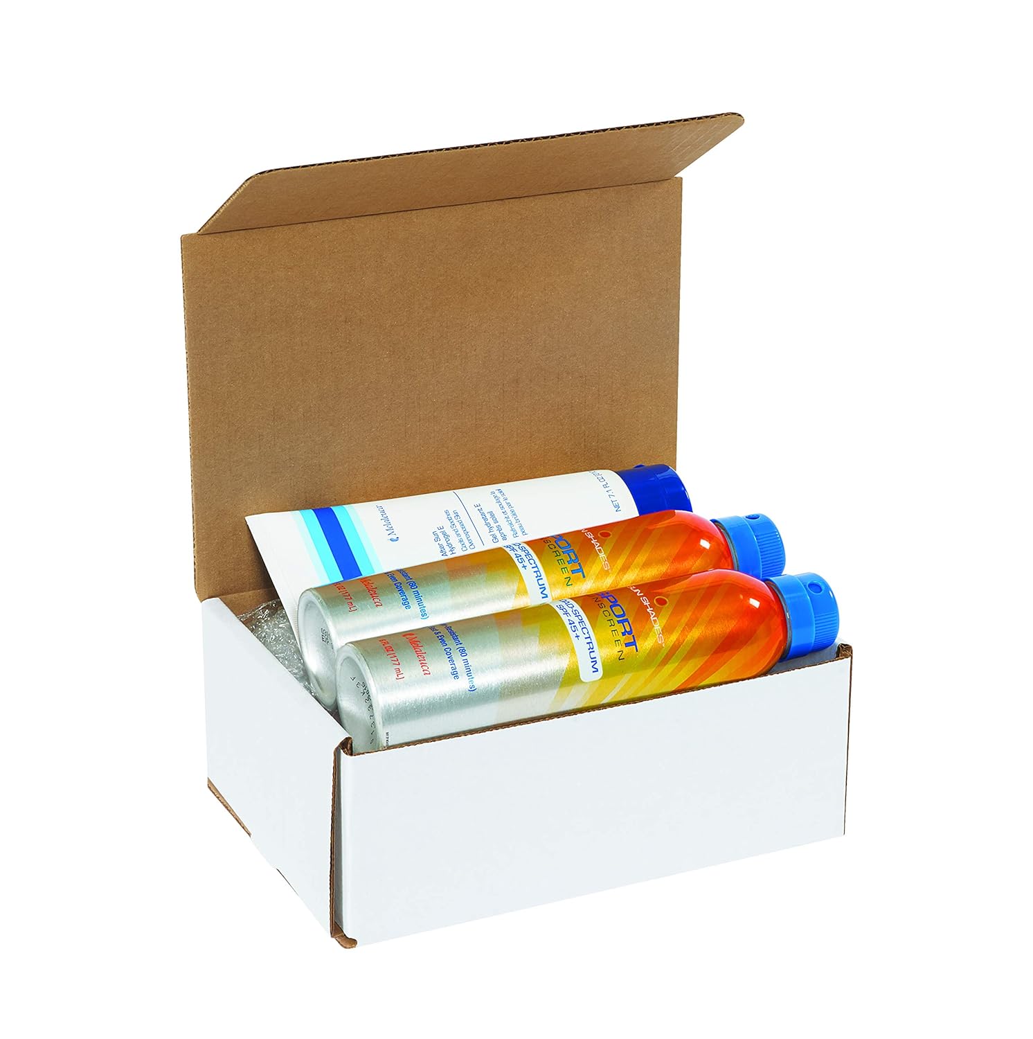 Aviditi M864 Corrugated Mailer, 8" Length x 6" Width x 4" Height, Oyster White (Bundle of 50): Industrial & Scientific