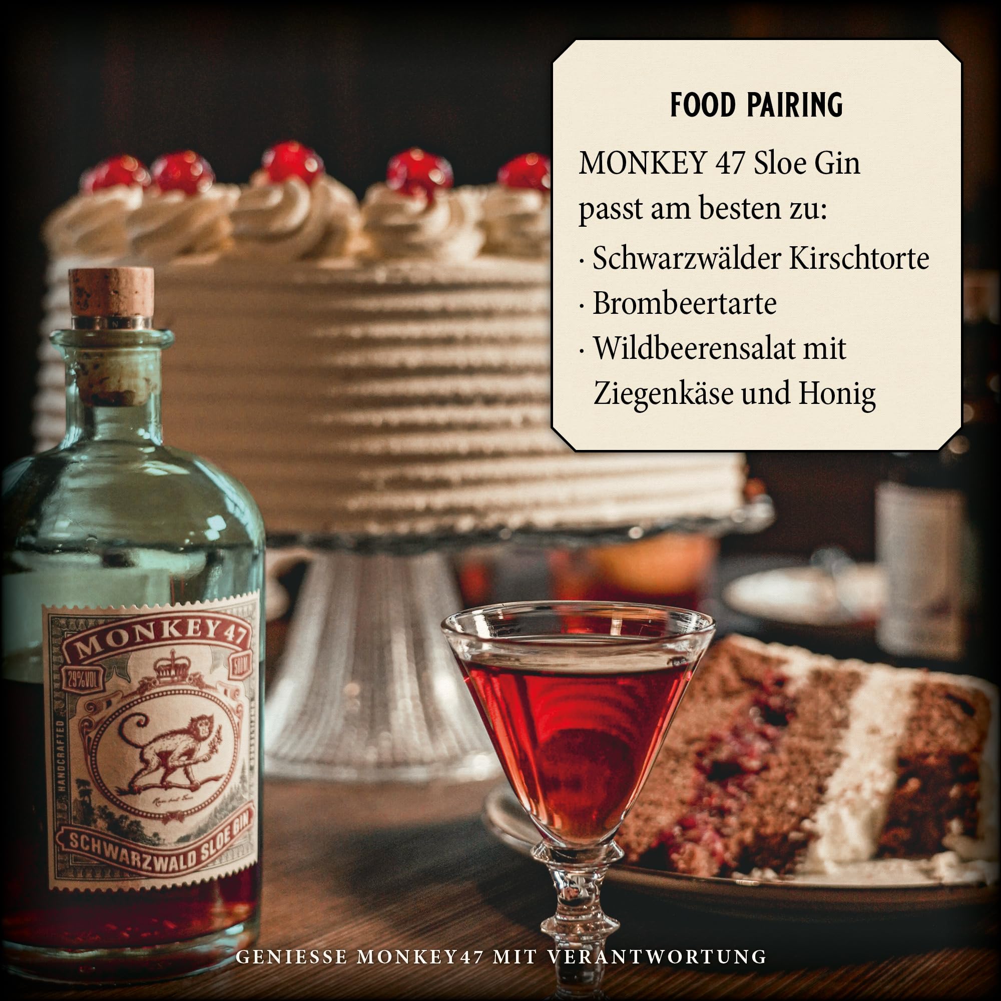 Monkey 47 Schwarzwald Sloe Gin - Ultra Premium Sloe Gin mit feiner Fruchtnote - 1x 0,5 L | 500 ml (1er pack) 6