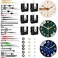 6 PCS High Torque Quartz Clock Movement Mechanism Replacement Clock Kit with 10 Different Pairs of Hands Clock for DIY Repair Clock Parts Shaft Lengths 12mm 15.5mm 21.5mm (Style 2)