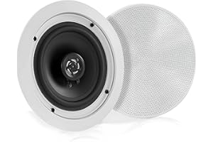 Pyle 5.25” In Wall Speakers,150 Watt Ceiling Speakers, Flush Mount 2-Way Speaker System, Pair Bluetooth, Polypropylene Cone &