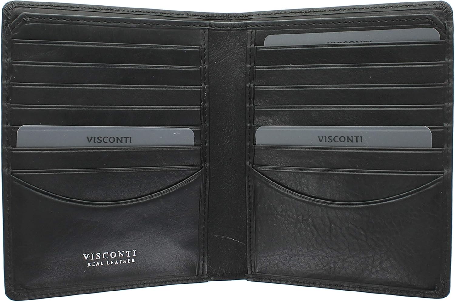 VISCONTI Tuscany Collection Matteo Leather Jacket Wallet - RFID Protection TSC49 Black