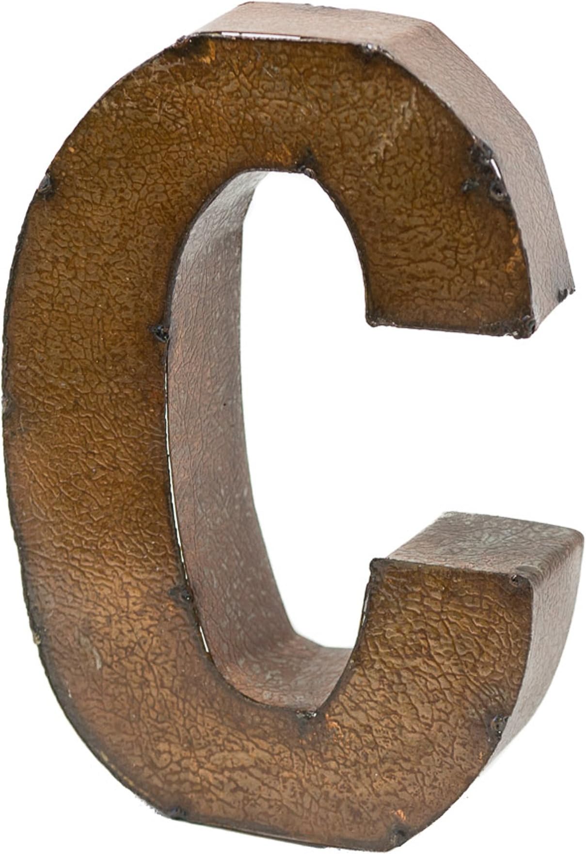 Rustic Arrow Letter C for Decor, 9-Inch,Brown