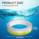Prasacco Reflective Tape 10mm x 8m Yellow White 2 Rolls Waterproof High view 2
