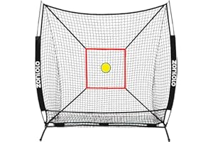 Zonlolo 6 x 6 FT Baseball Net with 3 Diffferent Targets, Portable Practice Net for Batting，Hitting，Pitching and Throwing,Comp