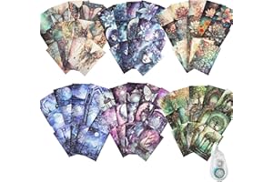 MiyouLuna 180 Sheets Fairy Tales Scrapbook Paper, Vintage Ephemer for Scrapbooking Junk Journal Supplies with Glue Tape