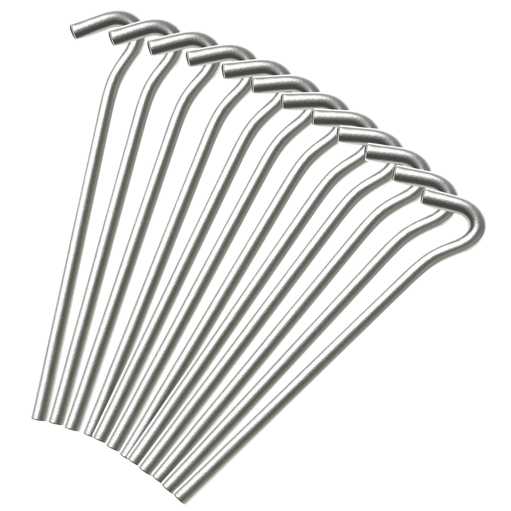 KEPLIN Steel Alloy Tent Pegs (50 Pack - 9 inch), Galvanised Ground Pegs, Rust Free & Durable Tent Support Metal Heavy Duty, Ideal Support for Camping, Beach, Garden Netting, Football Goal & Gazebo
