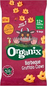 Organix Gruffalo Claws Toddler Snack Barbecue or Cheese & Onion 4 x 15 g Bags view 6