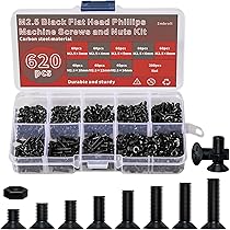 Subwoofer Screws 800pcs/box Laptop Computer Screw Bolt M2 M2.5 M3 Silver Phillips Cross Ultra Thin Flat Wafer Head Mix Assortment Kit Set Steel M3 Screws - Foto 3