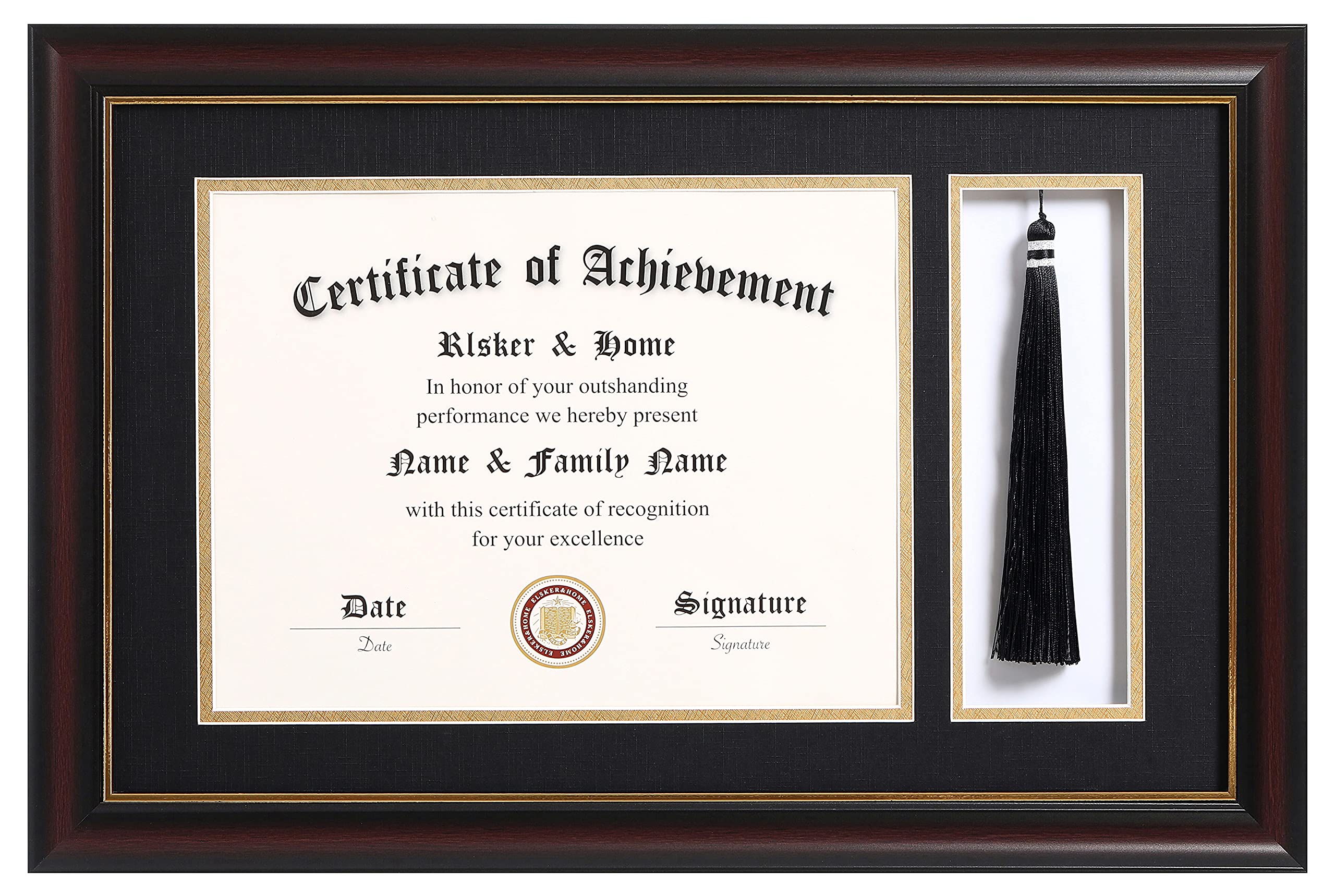 Photo 1 of (used)(minor damage) ELSKER&HOME 11x17 Diploma Frames with Tassel Holder for 8.5x11 Certificate Document Shadow Box