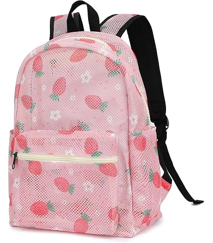 Amazon.com | Kouxunt Floral Mesh Backpack for Girls Women  display picture 3