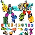 Number Robot Blocks Toys for Kids, Number Bots Transformers Preschool Alphabet Learning Toys, 10Pcs Toddlers Education Math Autism STEM Toys for Ages 3-5, Classroom Rewards Christmas Birthday Gifts