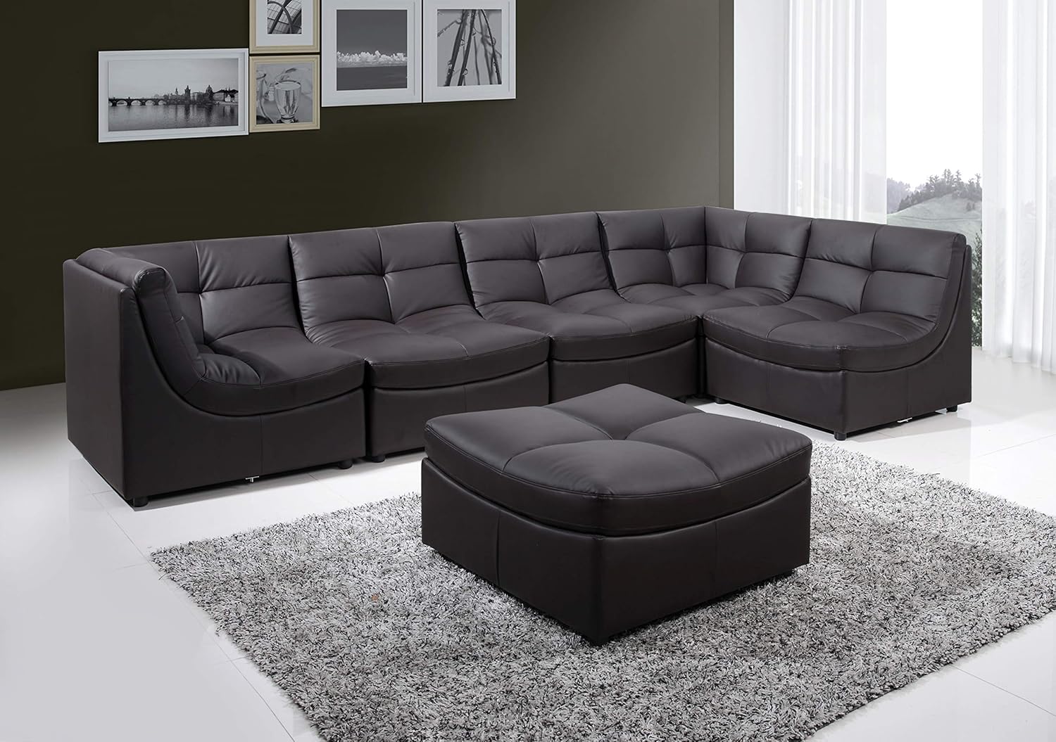Amazon Com Best Master Furniture Cloud 6 Piece Modular Sectional