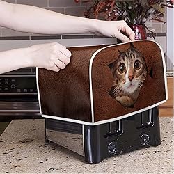 Doojoayie Cat in Wall 4 Slice Toaster Cover Toaster