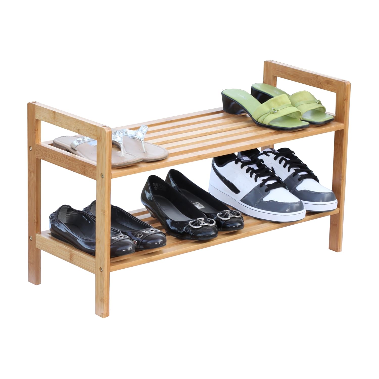 Oceanstar 2Tier Bamboo Stackable Shoe Rack eBay