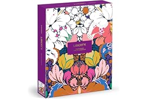 Galison Liberty Glastonbury – DIY 9 x 12 Paint by Number Kit with Iconic Liberty Print Art for Beginners and Experts Includes Paint and Brushes