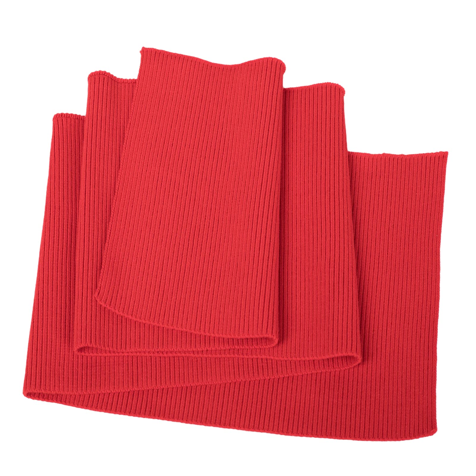 TinaKim Ribbing Knit Fabric,Waistbands Cuffs Ribbed Trim Material,for Jacket Coat Sewing (Red, 36x6in) โ image 1
