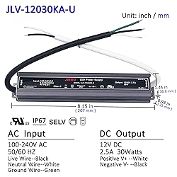 CNBRIGHTER-JINBO 12V DC Power Supply 30W, 100V-240V