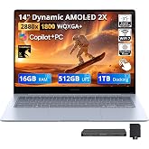SAMSUNG Galaxy Book4 Edge 14" 3K AMOLED AI Touchscreen Laptop, Snapdragon X Elite, 16GB RAM, 1.5TB Storage (512GB UFS+1TB Dock), Qualcomm Adreno GPU, Backlit Keyboard, Fingerprint Reader, Win 11, Blue