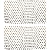 Sprigra Natural Willow Lattice 2 Pack, Willow Expandable Fence 36x98 Inch, Reusable Lattices Trellis for Climbing Plants, Expandable Fence Support Plant Climbing, Outdoor Yard, Indoor Decorative Fence
