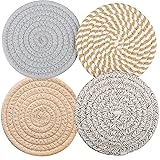 4.8IN Woven Drink Coasters Set of 4, Thick