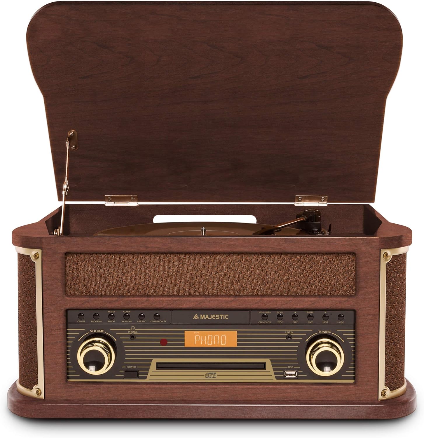 Radio Portatile Majestic AH 2430 DAB - Lettore CD, Cassette, Radio FM/DAB+, Ingresso AUX, Doppia Alimentazione