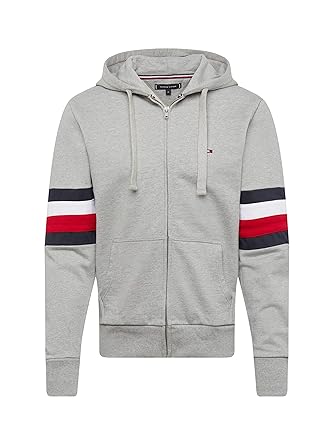 Tommy Hilfiger Sweatjacke RELAXD Pieced Hooded Zip Through