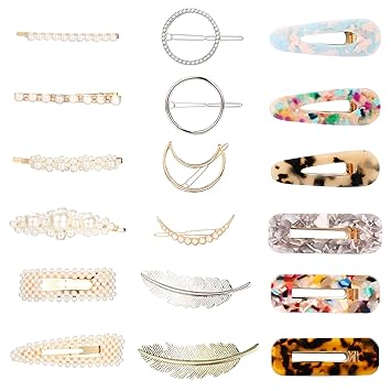 Amazon Com 18 Pcs Women Girls Hair Clips Pearl Hairpin Retro