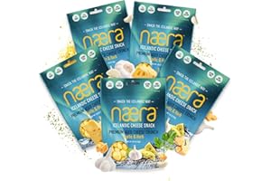 Næra Icelandic - 5-Pack Garlic & Herb Aged Cheese Crunch Protein Snacks, Keto-Friendly, Gluten-Free High Protein Snacks, Individual Snacks, All-Natural Snacks for Adults & Kids, (1.05 oz ea)