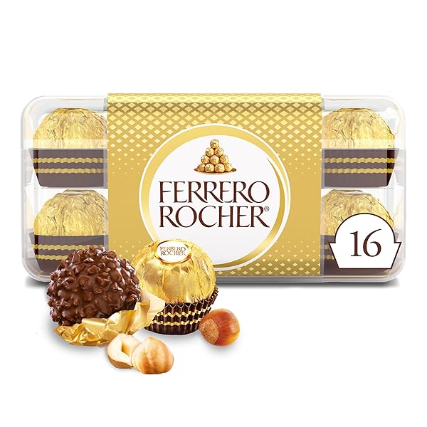 FERRERO ROCHER GOURMET HAZELNUT MILK CHOCOLATE GIFT BOX,...