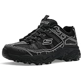 Skechers Mens Afterburn Legacy | Casual, Memory Foam, All Terrain Traction, Leather Overlay, Hiking