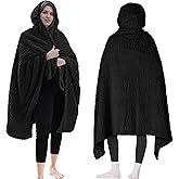 Tirrinia Wearable Blanket Poncho, Cloak with hood, Poncho capes for Women Mom Gift