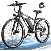 Misodo Electric Bike for Adults, 25 MPH &amp; 1500W Peak Motor Mountain Ebike, 45Miles &amp; 48V 10.4Ah Removable Battery, 7-Speed E-Bike, 26" Tire Electric Bicycle for City Trail, 5 Modes, Front Suspension