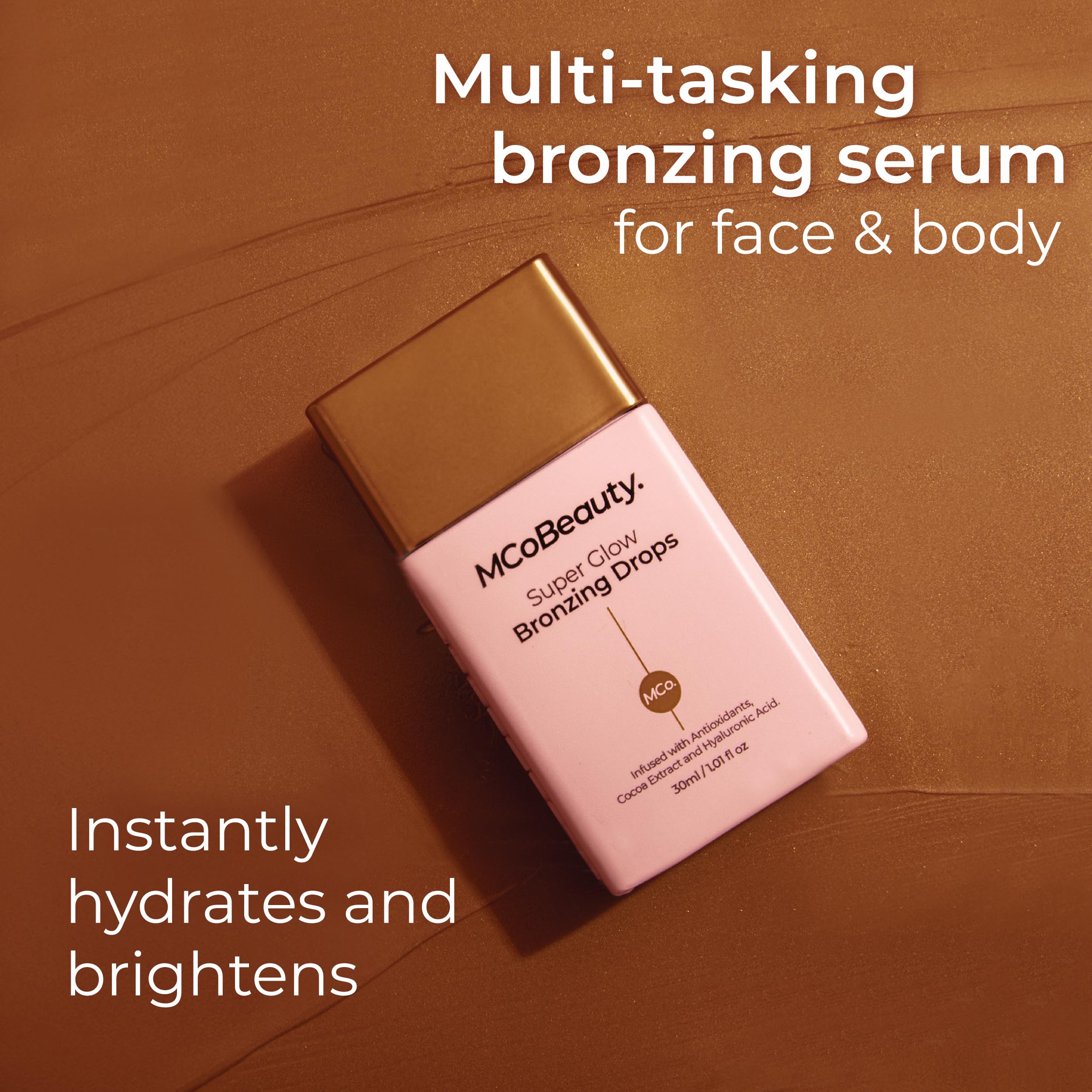MCoBeauty Super Glow Bronzing Drops, Sun-Kissed Glow for Hydrated Radiance, Vegan, Cruelty Free Cosmetics