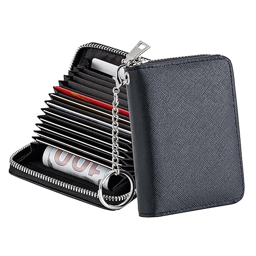 Organizer Female Credit Card Holder Black Zipper Credit Card