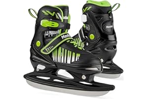Maxluke Adjustable Ice Skates for Kids, Boys Ice Hockey Skates for Girls, Toddler, Youth Iceskates with Large Skate Bag, Soft and Comfortable Lining Ice Skating Shoes for Outdoor and Rink