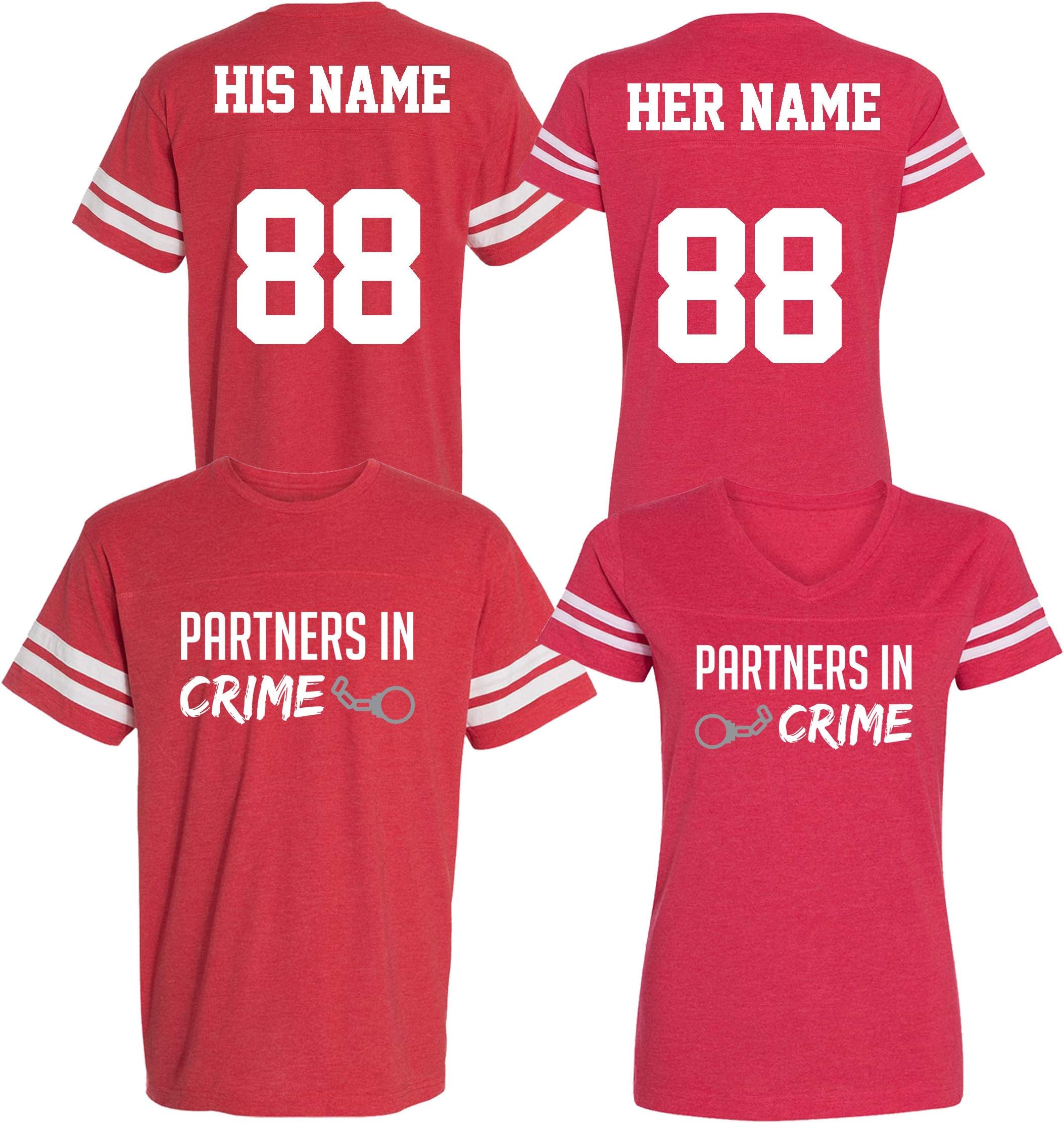 Custom Cotton Jerseys for Couples | His and Her Matching Couple Jersey T Shirts