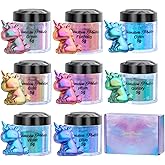 Chameleon Powder Pigment, 8 Color Changing Mica Powder for Epoxy Resin Tumblers, Update Chrome Powder for Nails Art Makeup Paints Crafts Candle Making Dye Slime Metallic