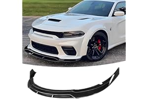 NEESPOC Front Bumper Lip Splitter Spoiler Fit for Dodge Charger SRT Hellcat Widebody 2020-2023 Accessories Air Chin Body Kit (Glossy Black)