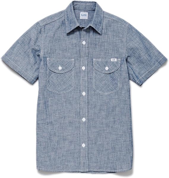 Amazon リー Lee メンズ シャンブレー半袖シャツ Lcs 作業服 通販 Amazon リー Lee メンズ シャンブレー半袖シャツ Lcs 作業服 通販