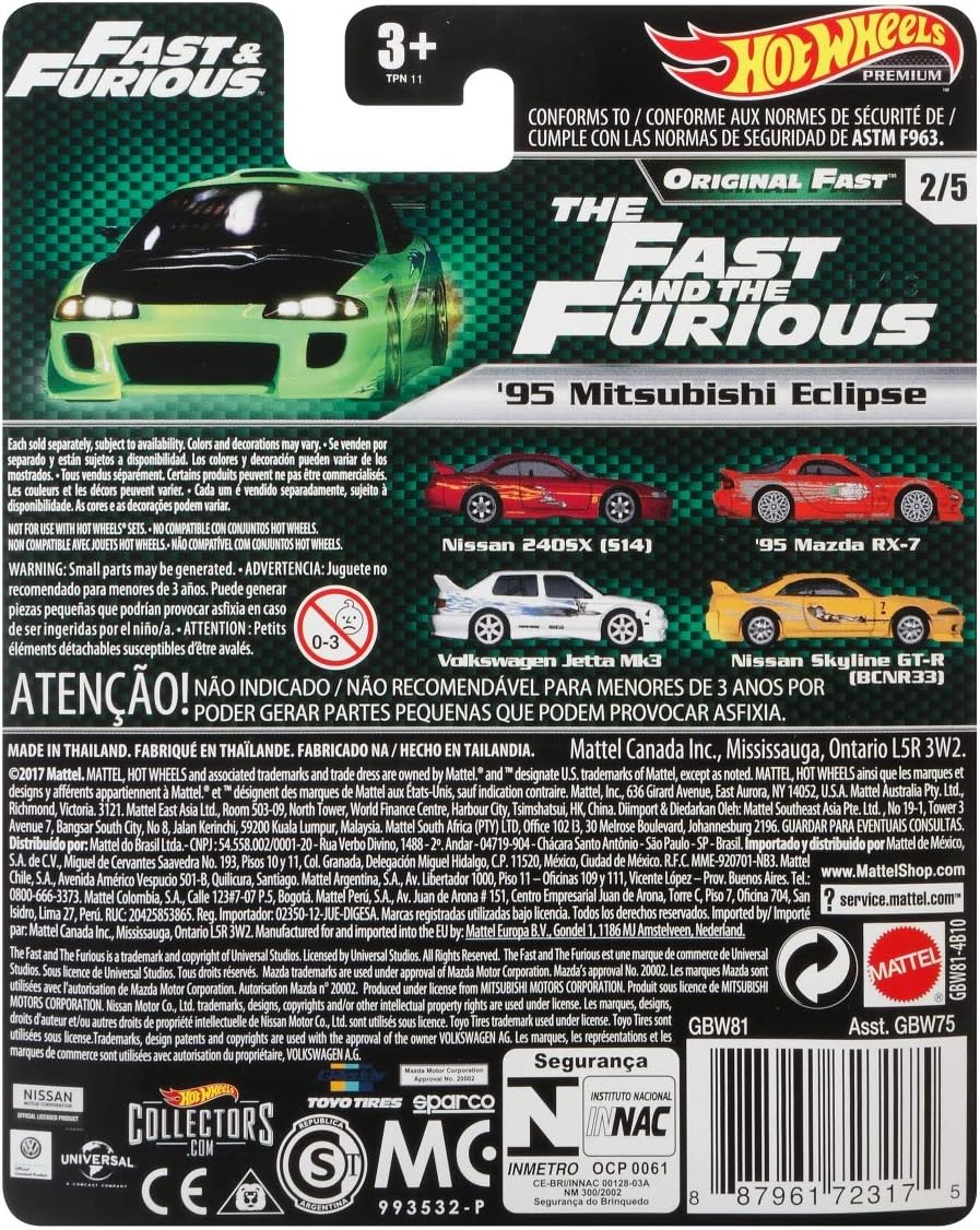 hot wheels fast and furious mitsubishi eclipse