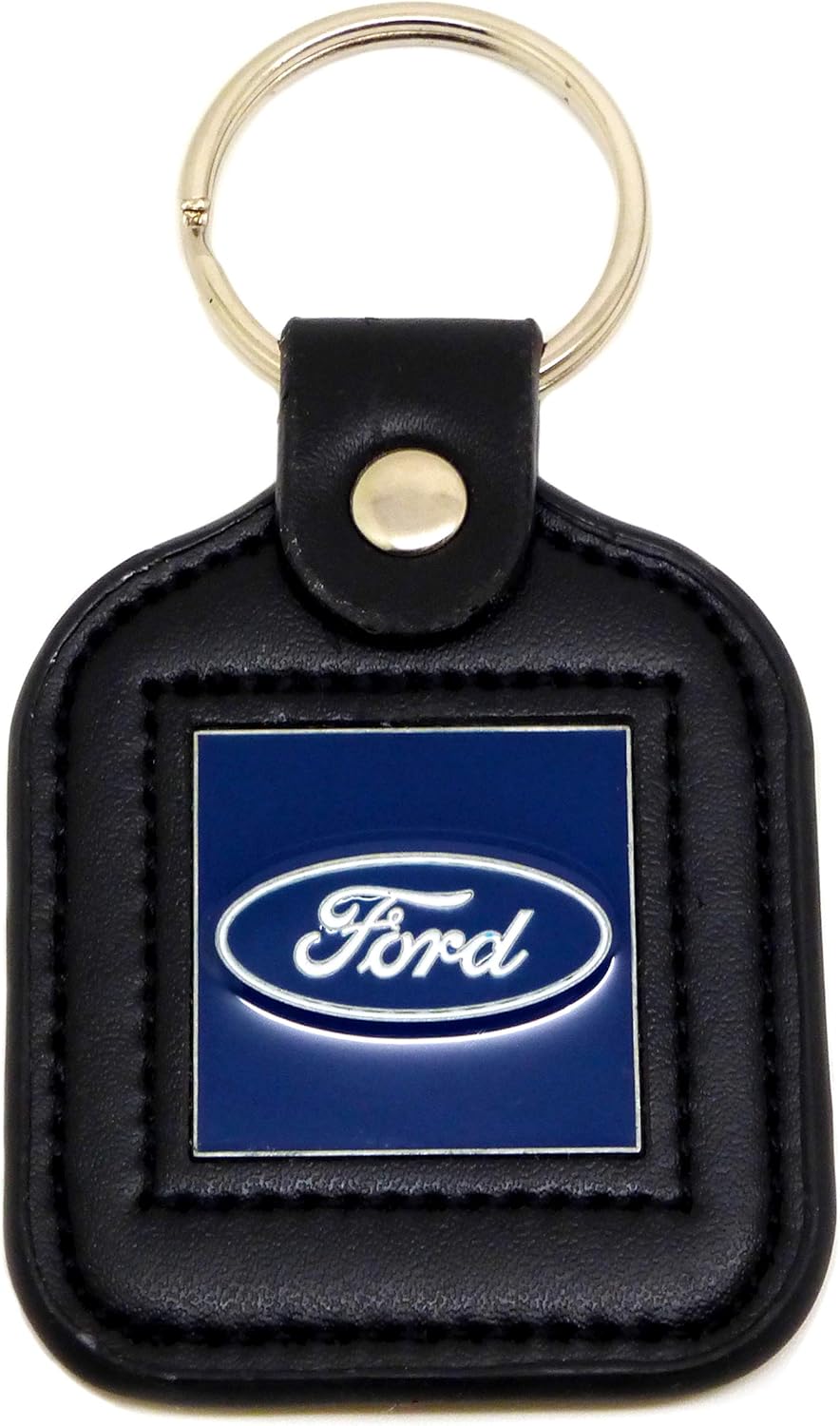 ford keychain amazon on Amazon Com Ford Square Keychain Keyring Leather Automotive