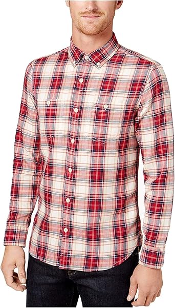 tommy hilfiger men's plaid shirt