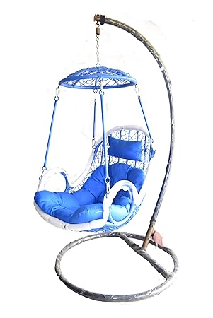 M.K. FURNITURE Home Swing Chair Blue colour