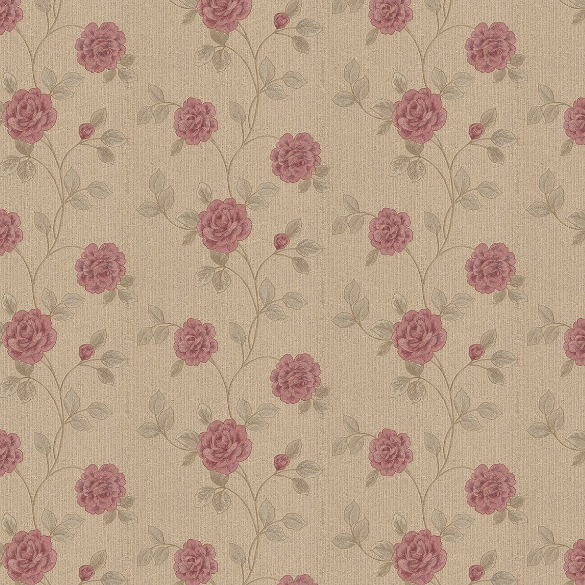 MyTinyWorld Pack of 5 Dolls House Dark Pink Climbing Rose Wallpaper Sheets