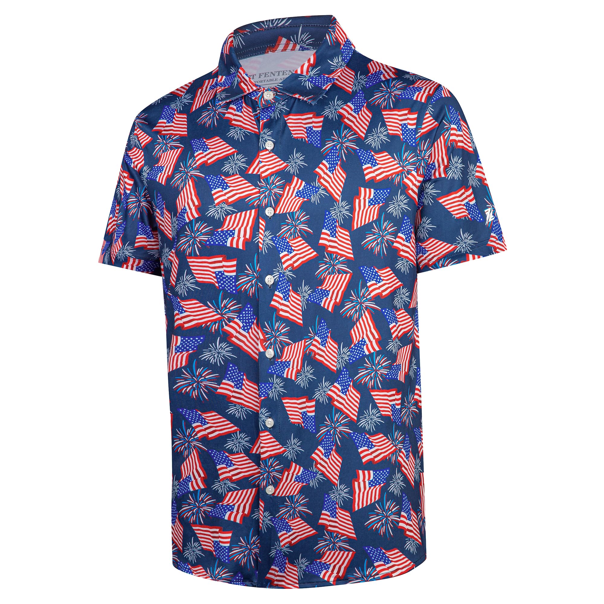 Photo 1 of Men's Hawaiian Shirt for Men Wrinkle Free Casual Printed Beach Shirt,  XL