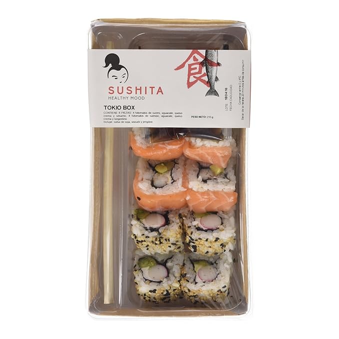 Sushita Tokyo Box - Plato de pescado y marisco, 215 g: Amazon.es ...