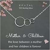 EFYTAL Mom Necklace for Women, Sterling Silver or 14K Gold Mothers Necklace, Mothers Day Gifts for Mom, Mama Necklaces