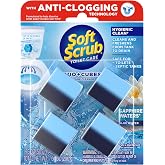 Soft Scrub In-Tank Toilet Cleaner Duo-Cubes, Sapphire Waters, 4 Count | Fights ring and hard water stains, Freshness with every flush, Long-lasting formula, Includes 4 cleaning cubes