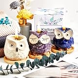 Kinforse Lavender Owl Scented Soy Candle Gift Set 4.3 oz view 4