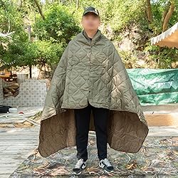 LOOGU Camo Blanket Waterproof Poncho Liner for